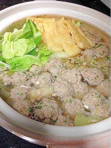 【糖質制限】材料3つで絶品☆白菜と肉団子の節約お鍋 レシピ・作り方 by waffling|楽天レシピ